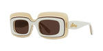 25E - Acetate Shiny White with Brown Normal lenses / 