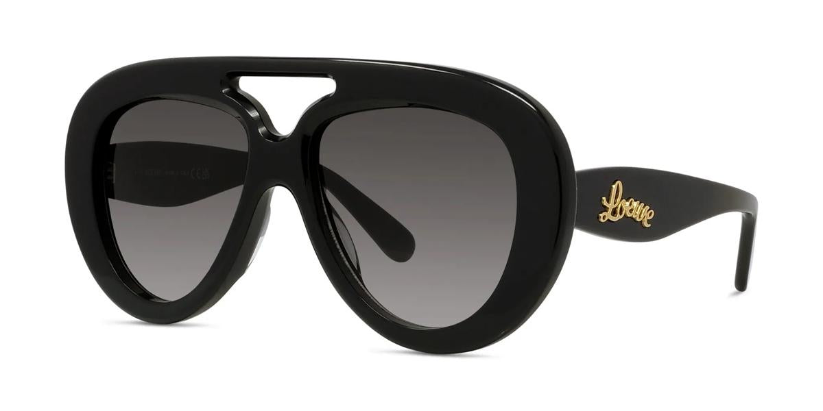 01B - Acetate Shiny Black with Grey Gradient lenses