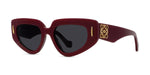 66A - Acetate Shiny Red with Grey Normal lenses / 