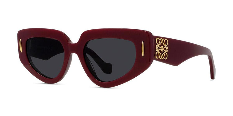 66A - Acetate Shiny Red with Grey Normal lenses