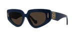 90E - Acetate Shiny Blue with Brown Normal lenses / 