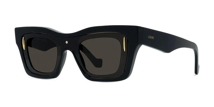 01E - Acetate Shiny Black with Brown Normal lenses