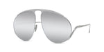 16C - Metal Shiny Silver with Silver Mirror lenses / 
