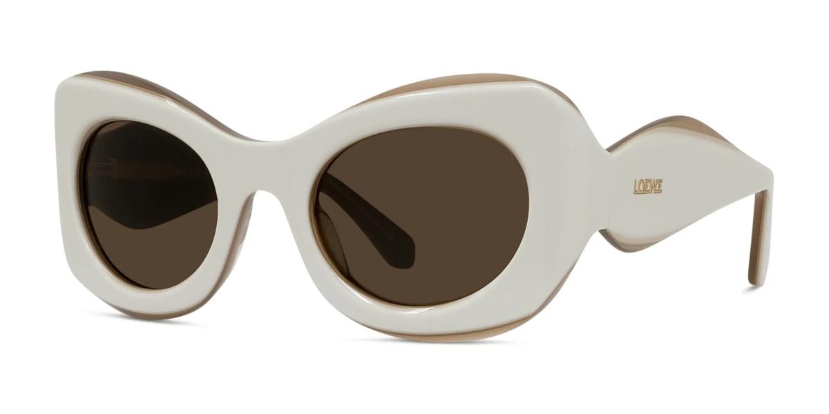 25E - Acetate Shiny Ivory / Brown