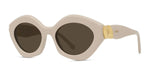 25E - Acetate Shiny White with Brown Normal lenses / 