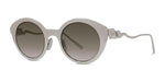 16F - Metal Shiny Silver with Brown Gradient lenses