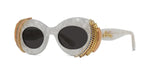 24A - Acetate Shiny White with Grey Normal lenses / 