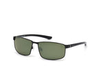 02R - Matte Black / green polarized