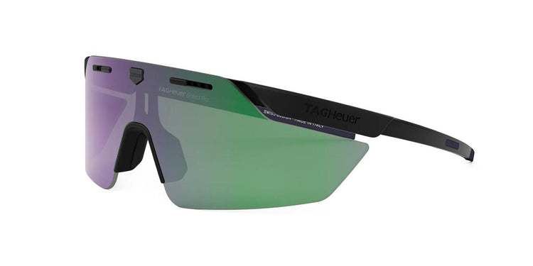 02Q - Injected Matte Black / Green Mirror