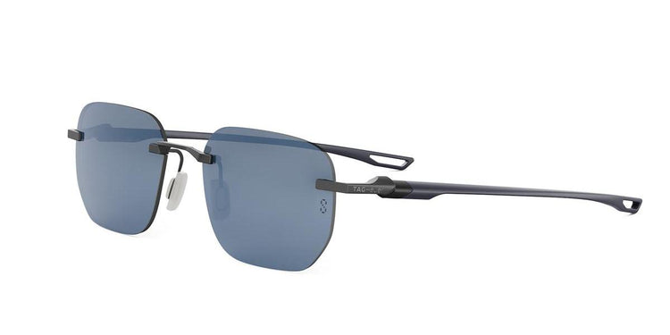 09Q - Metal Matte Grey with Blue Low polarization lenses