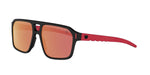 02C - Acetate Semi Matte Black with Red Mirror lenses / 