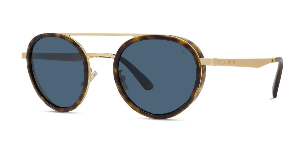 52V - Metal Matte Havana with Blue polar lenses