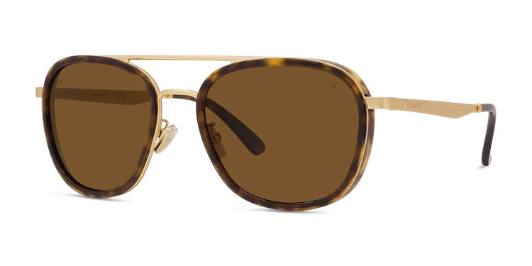 52H - Metal Matte Havana with Brown polar lenses