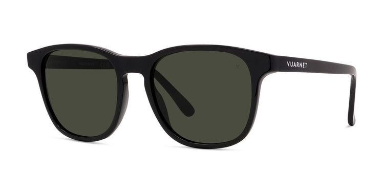 01A - Acetate Shiny Black with Pure grey lenses