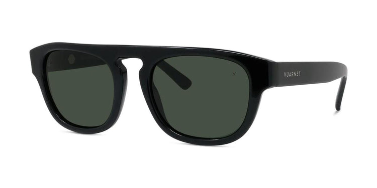 01A - Acetate Shiny Black with Pure grey lenses