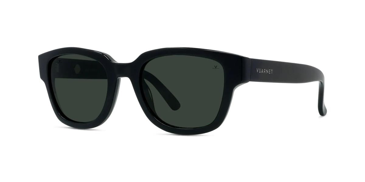 01A - Acetate Shiny Black with Pure grey lenses