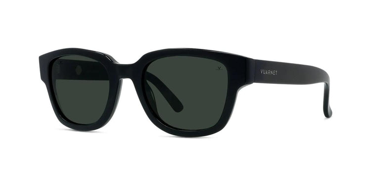 01A - Acetate Shiny Black with Pure grey lenses