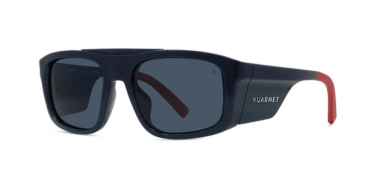 91V - Injected Matte Blue with Blue polar lenses