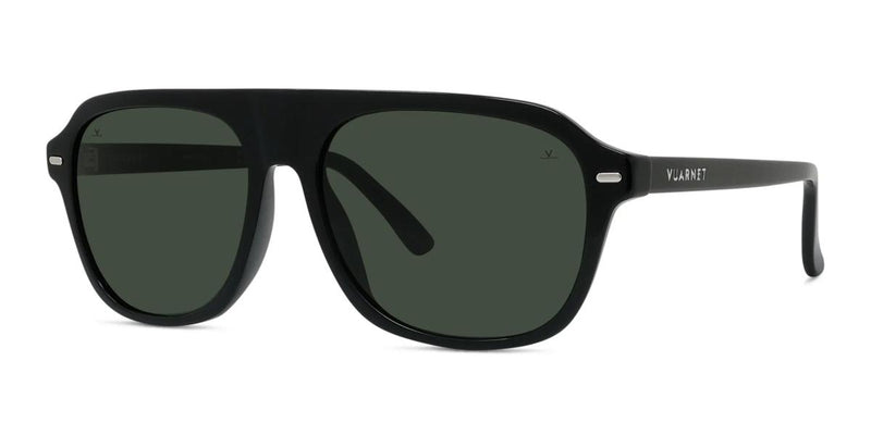 01A - Acetate Shiny Black with Pure grey lenses