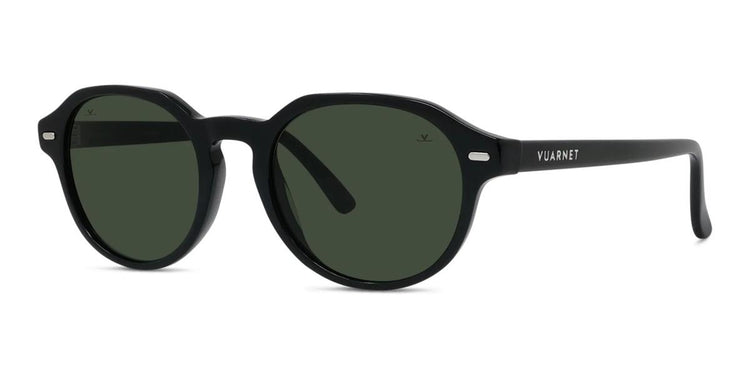 01A - Acetate Shiny Black with Pure grey lenses