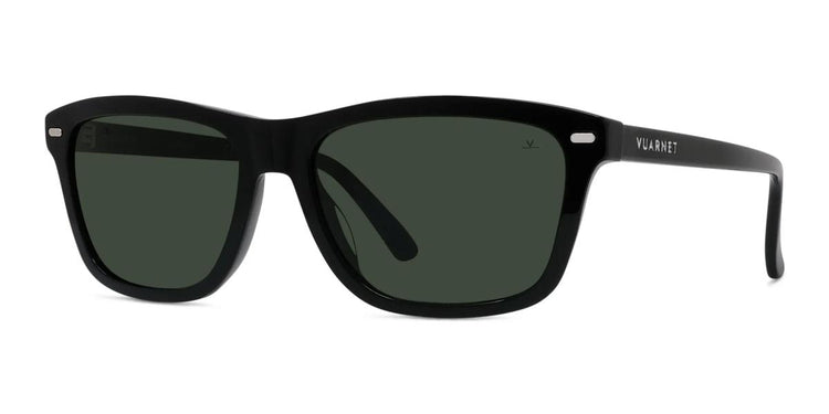 01A - Acetate Shiny Black with Pure grey lenses