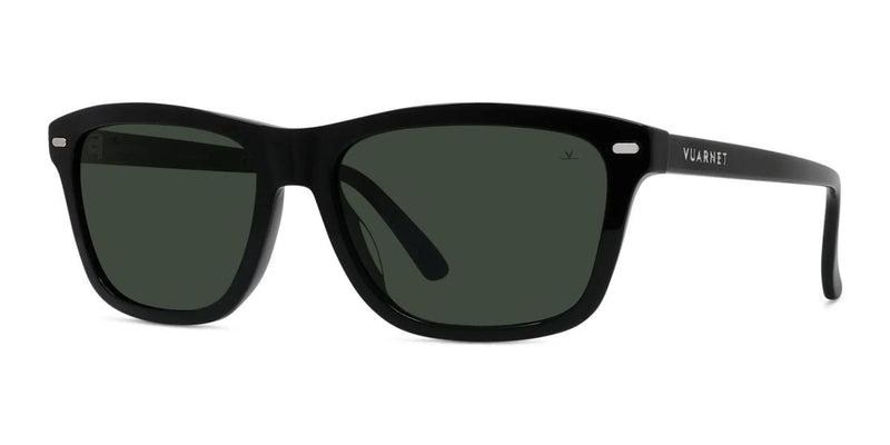 01A - Acetate Shiny Black with Pure grey lenses