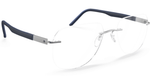 7000 - Rhodium / Navy Blue