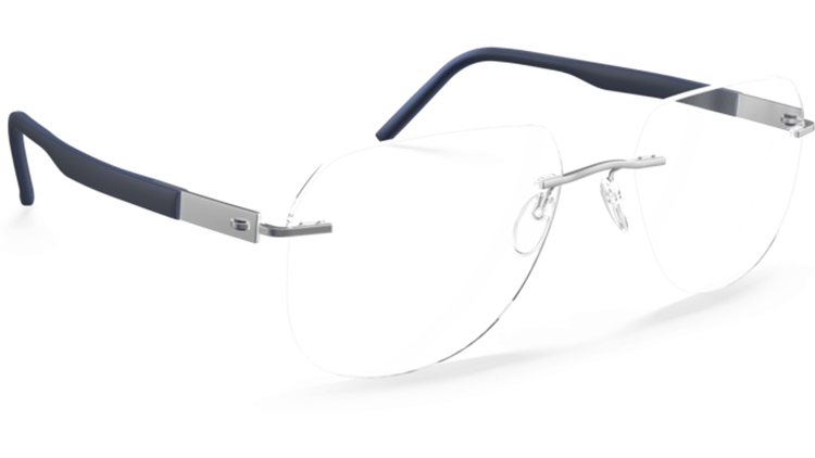 7000 - Rhodium / Navy Blue
