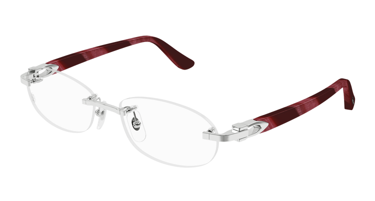 SILVER / BURGUNDY / TRANSPARENT