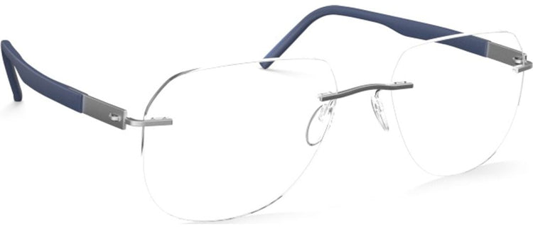 7000 - Rhodium / Navy Blue
