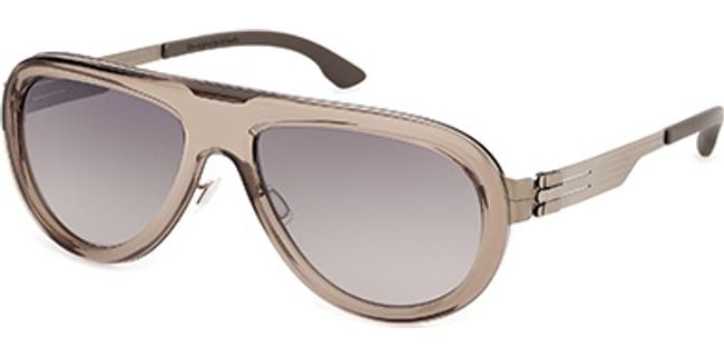 35B - Matte Sandblasted Light Ruthenium / gradient smoke