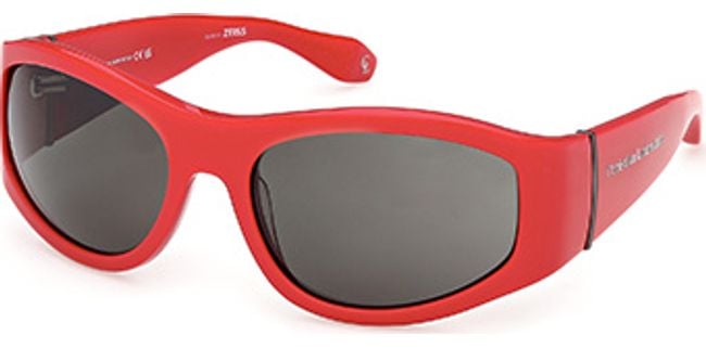 66A - Shiny Dark Red / smoke