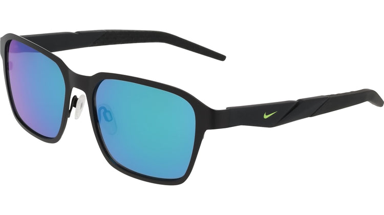 010 - MATTE BLACK / GREEN MIRROR