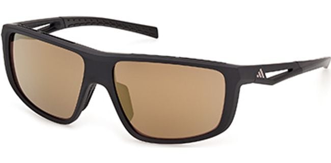 02G - Matte Black / brown mirror