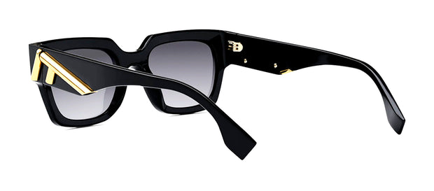 Fendi FIRST FE 40099F 01B Square Sunglasses