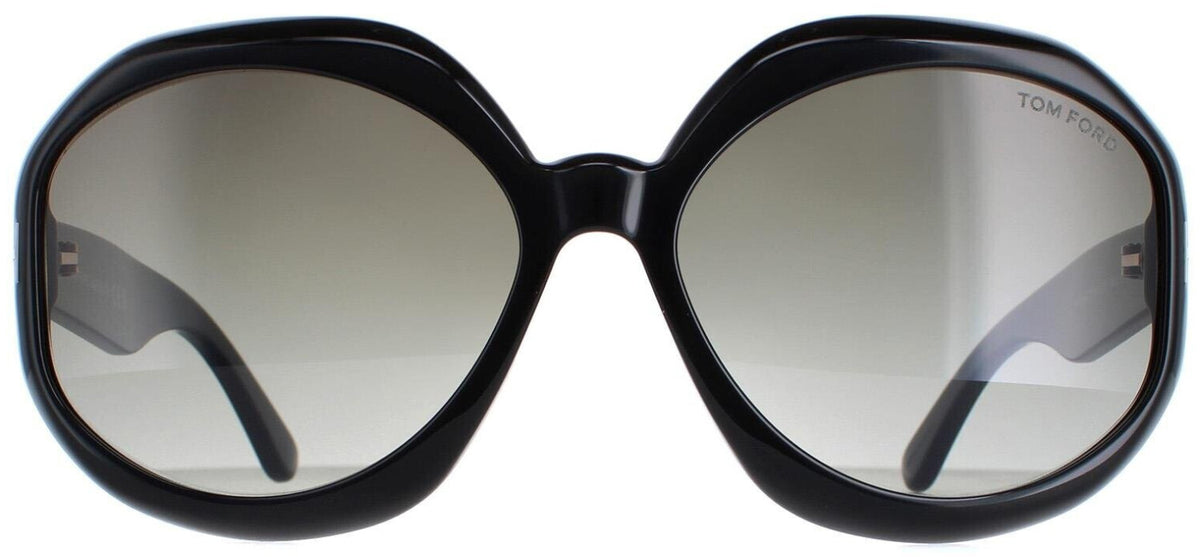 TOM FORD GEORGIA-02 01B Oval Sunglasses