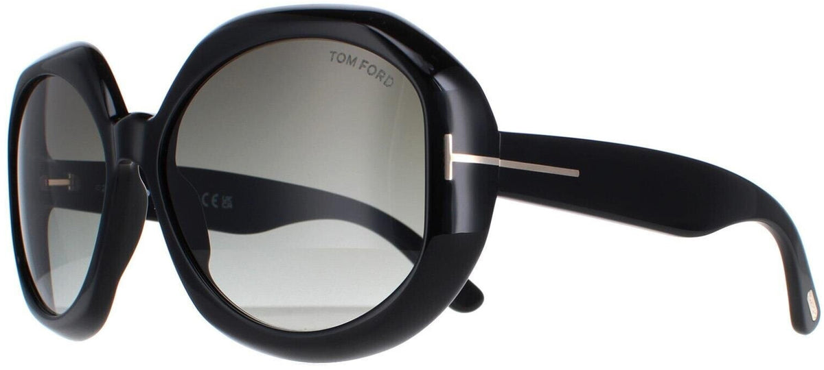 TOM FORD GEORGIA-02 01B Oval Sunglasses