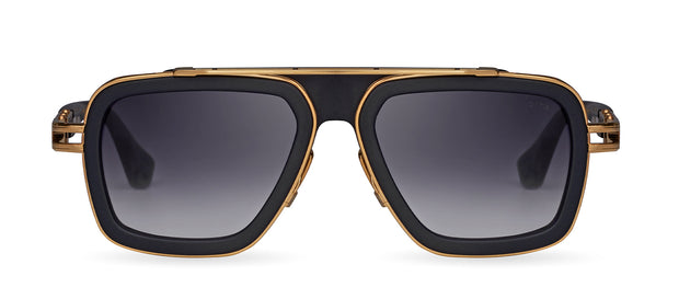 Dita LXN-EVO Matte Black/Yellow Gold Square Sunglasses