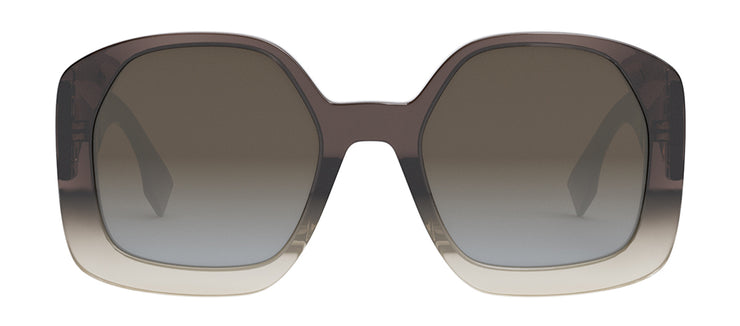 Fendi O'Lock Flat-Top Nylon Square Sunglasses