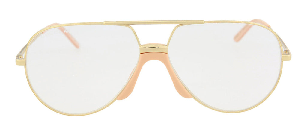 Chain Embellished Aviator Sunglasses in Pink - Gucci