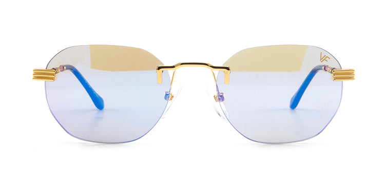 Vintage Frames Company VF DETROIT PLAYER DRILL MOUNT 0002 Rectangle Sunglasses