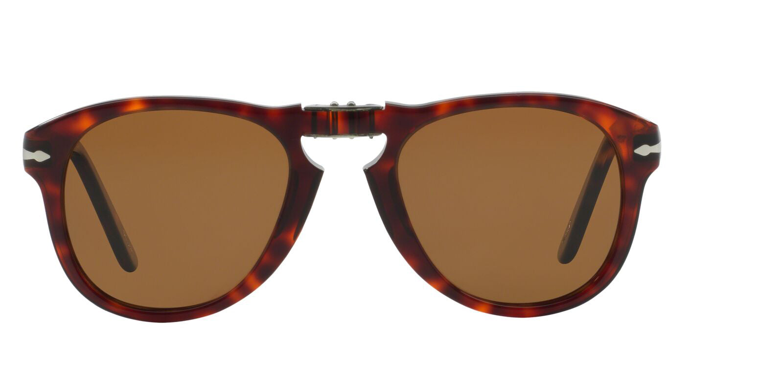 Persol Folding Polarized Keyhole Sunglasses - Brown