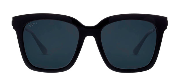 DIFF Bella Black Square Polarized Sunglasses
