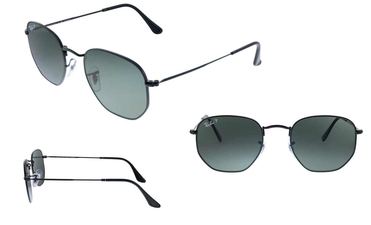 Ray-Ban RB3548N 002/58 Hexagonal Polarized Sunglasses