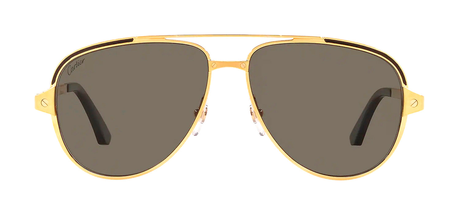 Santos de Cartier aviator sunglasses in gold - Cartier Eyewear Collection |  Mytheresa