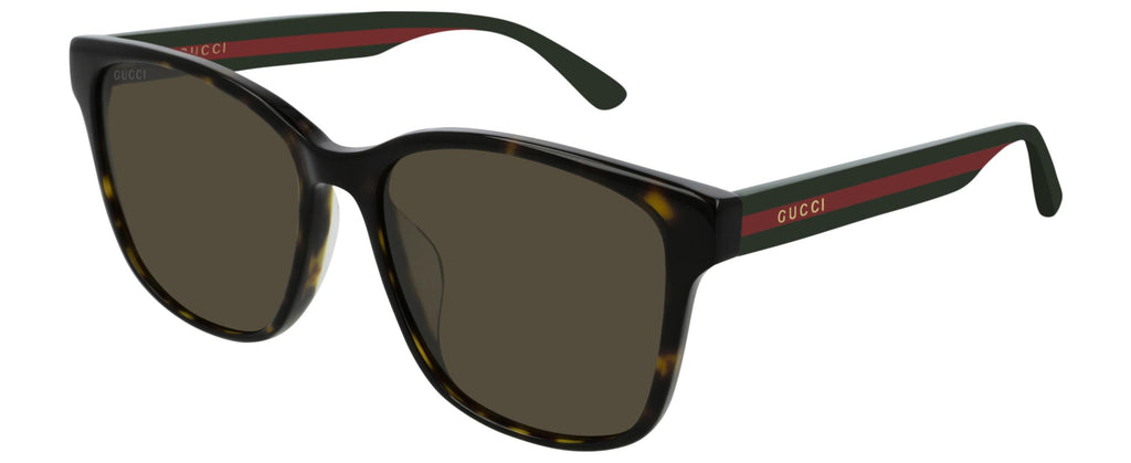 Gucci GG0417SK M Square Unisex Sunglasses Tort Havana Brown