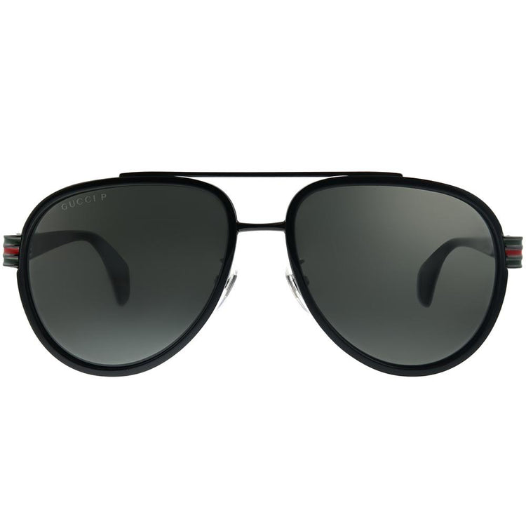 Gucci GG 0447S 001 Pilot Polarized Sunglasses
