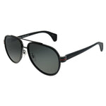 Gucci GG 0447S 001 Pilot Polarized Sunglasses