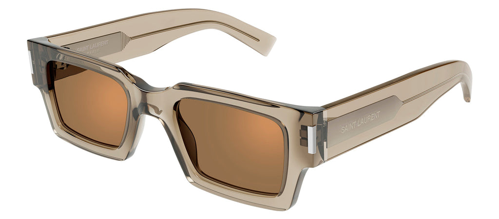 Saint Laurent SL 309 Rimless 58 Brown Gradient & Gold Sunglasses