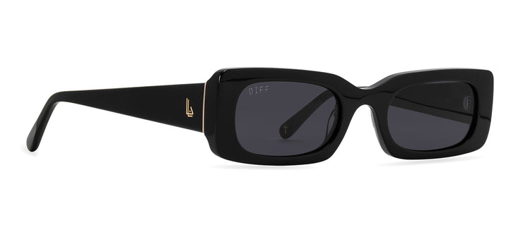 DIFF LOTUS LOCS BLACK Rectangle Sunglasses
